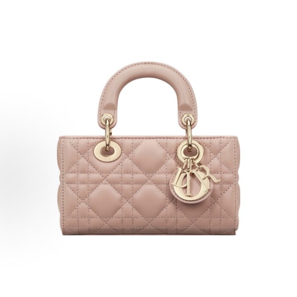 DIOR迪奥 Lady D-Joy 戴妃包 单肩包斜挎包 ⼿提包 超迷你 女款 玫瑰粉色